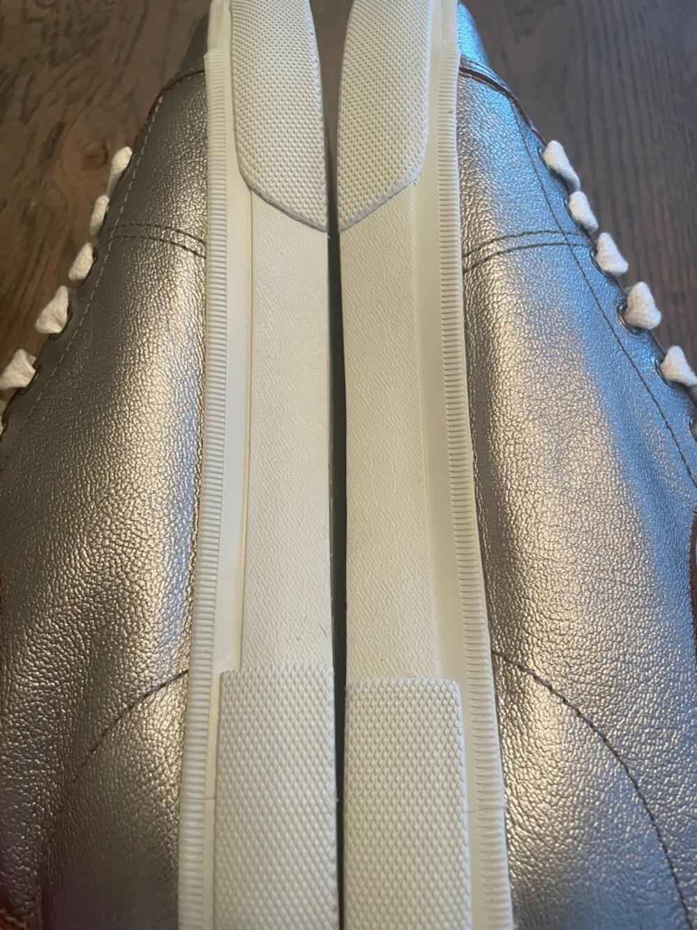 FRYE Gia Low Lace Leather Sneaker New with Tags. 7.5 
Pewter - Picture 7 of 8